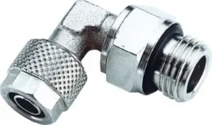 Złączka pneumatyczna skręcana kątowa obrotowa wąż fi 6/4 mm