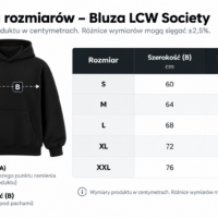Tabela rozmiarów bluzy LCW Society